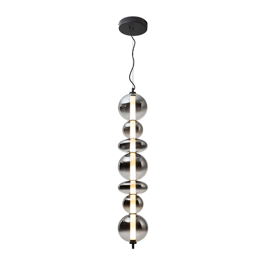 Lámpara Colgante Gladis 125 cm Negro Mate y Cristal Smoke Schuller - vista principal | Schuller