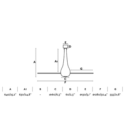 Ventilador de techo con motor DC y 6 velocidades, ideal para salón