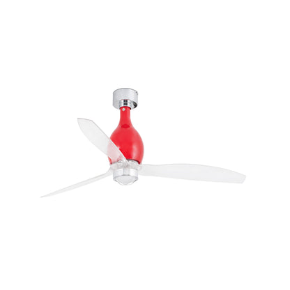 Mini Eterfan Ventilador de Techo Rojo con Luz LED FARO 32029UL-18