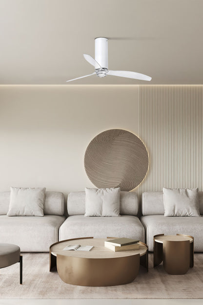 Ventilador TUBE FAN M fabricado en Acero y Cristal color Blanco Mate