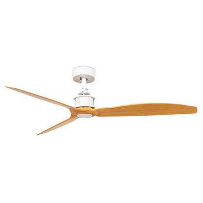 Ventilador de Techo JUST FAN Blanco y Madera Faro 32110