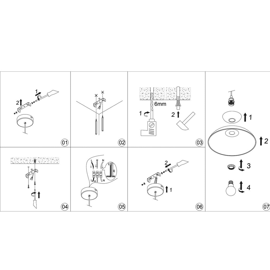 Detalle de tulipas del colgante Idea Terracota ALEMAR - Vista lateral