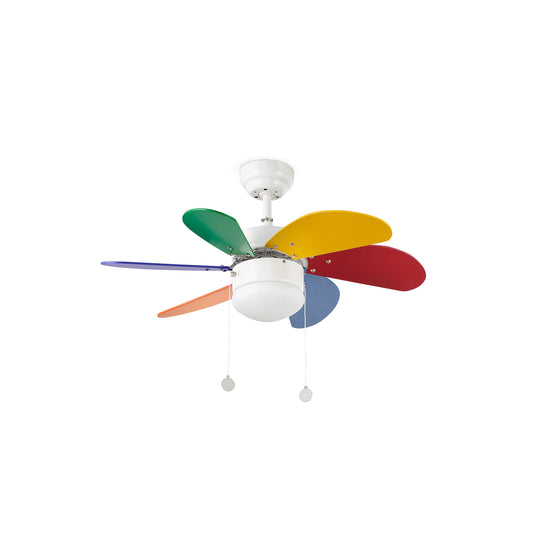 PALAO S Ventilador de Techo Infantil Multicolor Faro 33179