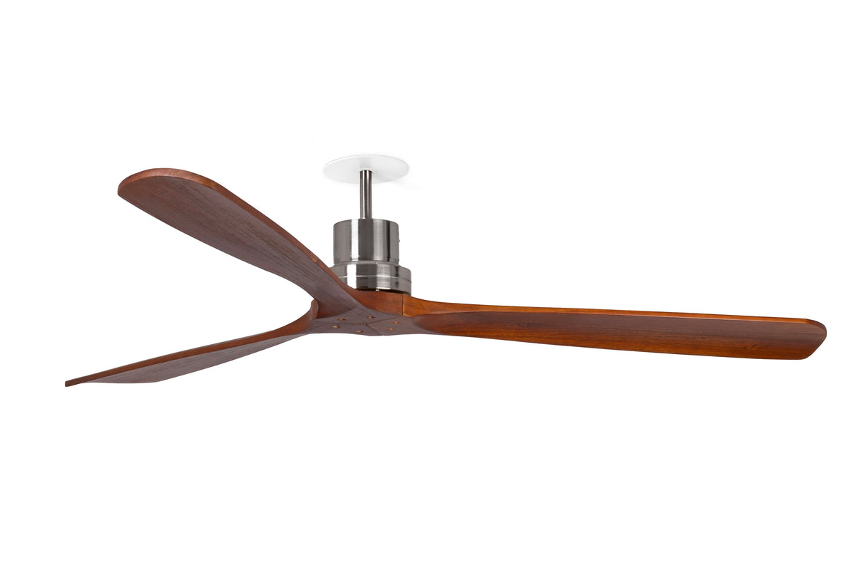 Ventilador de Techo Empotrado Lantau L 132 cm FARO - Níquel mate/Nogal, Sin luz, 0-10V | FARO
