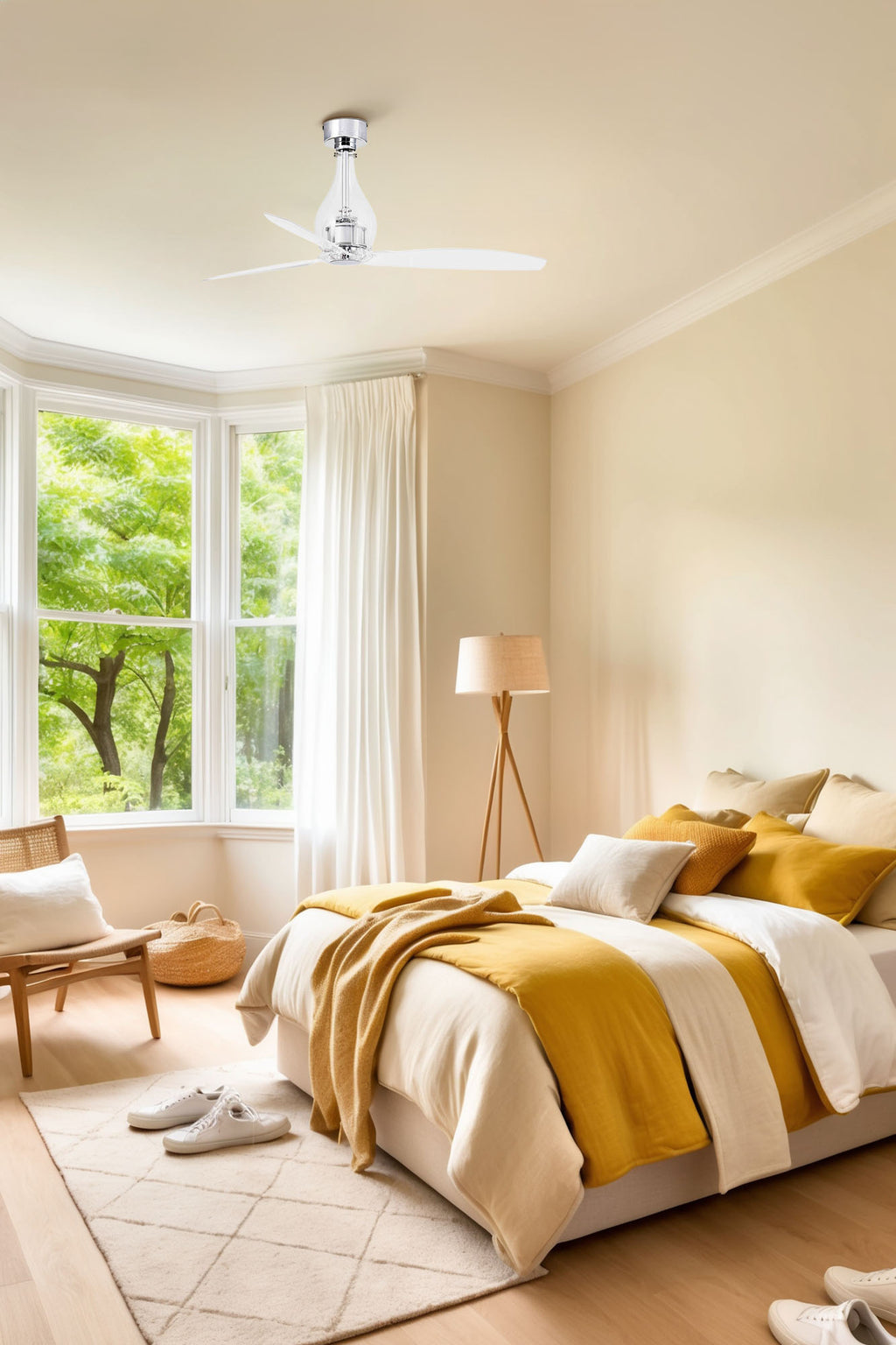 Ventilador MINI ETERFAN fabricado en Acero y Cristal color Cromado