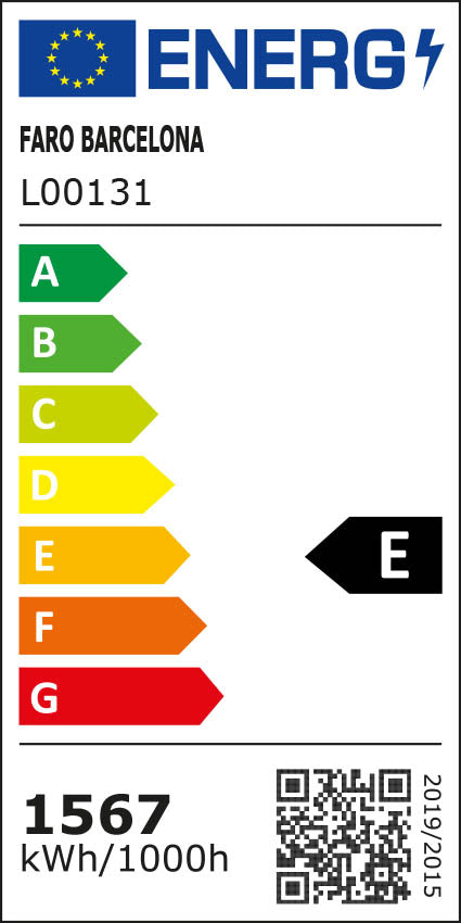 Kit de luz fabricado en acero color negro mate con difusor opal para ventilador