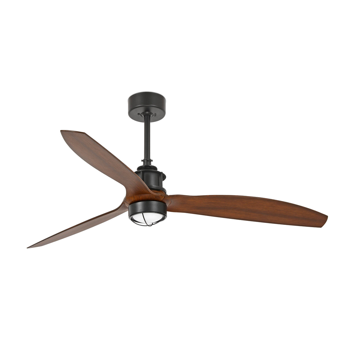 Ventilador de Techo Just Fan / Deco Fan M 128 cm FARO - Negro/Nogal, JUST FAN 3000K, Mando + Tuya (app y voz) | FARO
