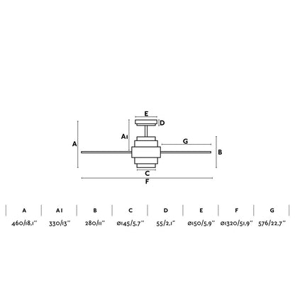 Ventilador de techo con luz LED y motor DC silencioso