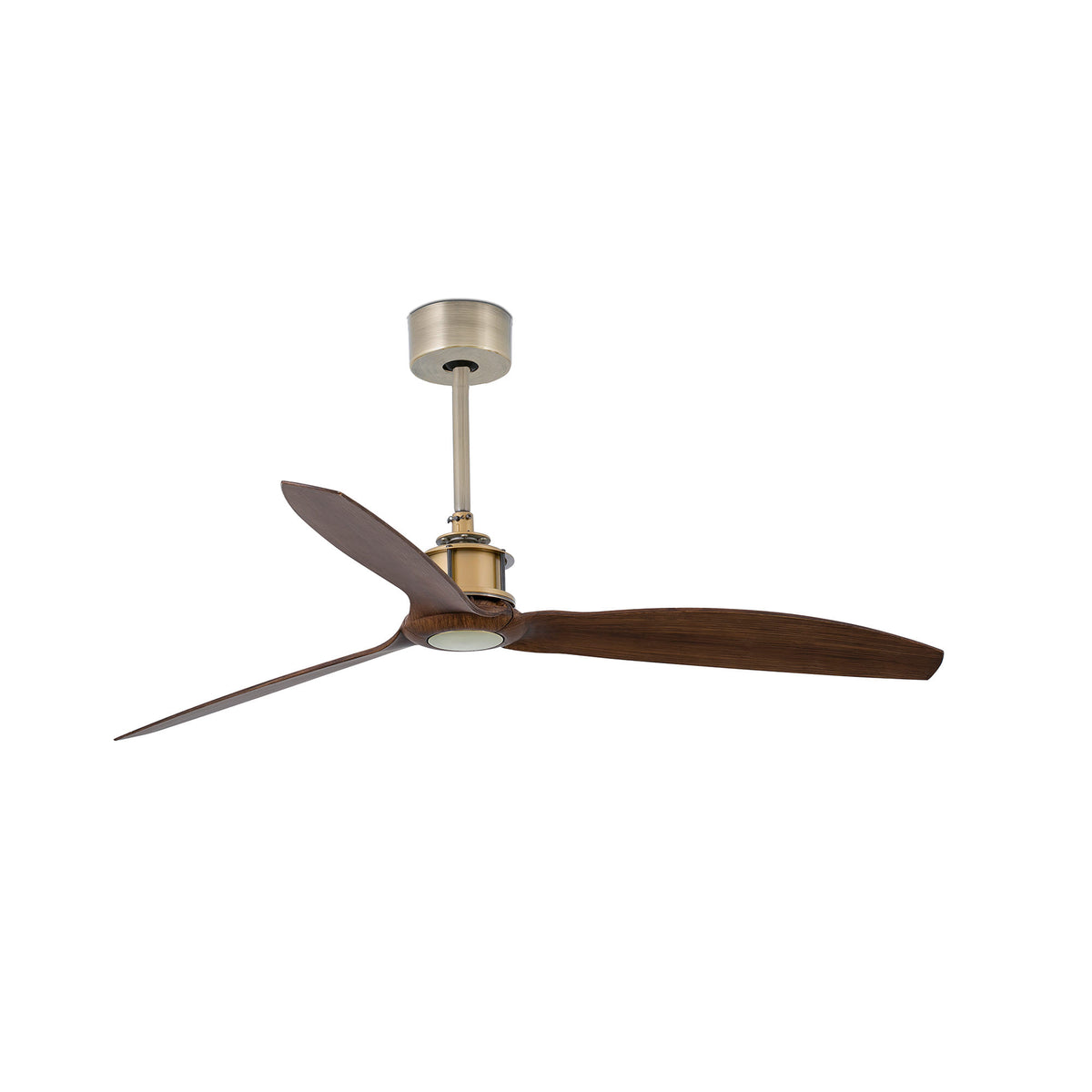 Ventilador de Techo Just Fan / Deco Fan M 128 cm FARO - Oro viejo/Nogal, JUST FAN sin luz, Mando + Tuya (app y voz) | FARO