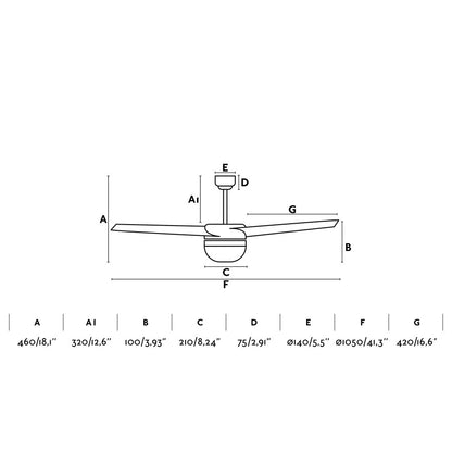 Ventilador EASY S fabricado en Acero color Blanco, ideal para refrescar tu hogar