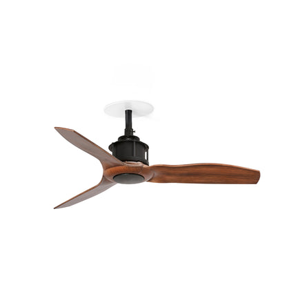 Ventilador de Techo Empotrado Just Fan S FARO - Negro/Nogal, Sin luz, Mando a distancia | FARO