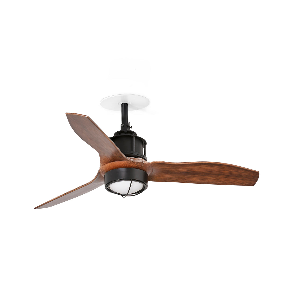 Ventilador de Techo Empotrado Just Fan S FARO - Negro/Nogal, LED 3000K, 0-10V | FARO