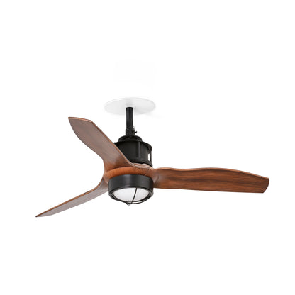 Ventilador de Techo Empotrado Just Fan S FARO - Negro/Nogal, LED 3000K, 0-10V | FARO