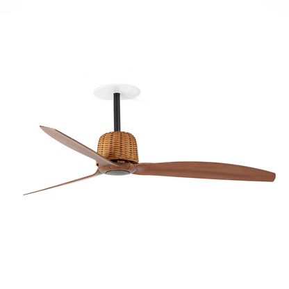 Ventilador de Techo Empotrado Weaver M FARO - Negro/Nogal, Sin luz, 0-10V | FARO