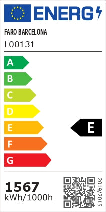 Etiqueta energética de Ventilador de Techo Empotrado Weaver M FARO - Oro viejo/Nogal, LED 3000K, Mando a distancia · Ref. 33436R1N