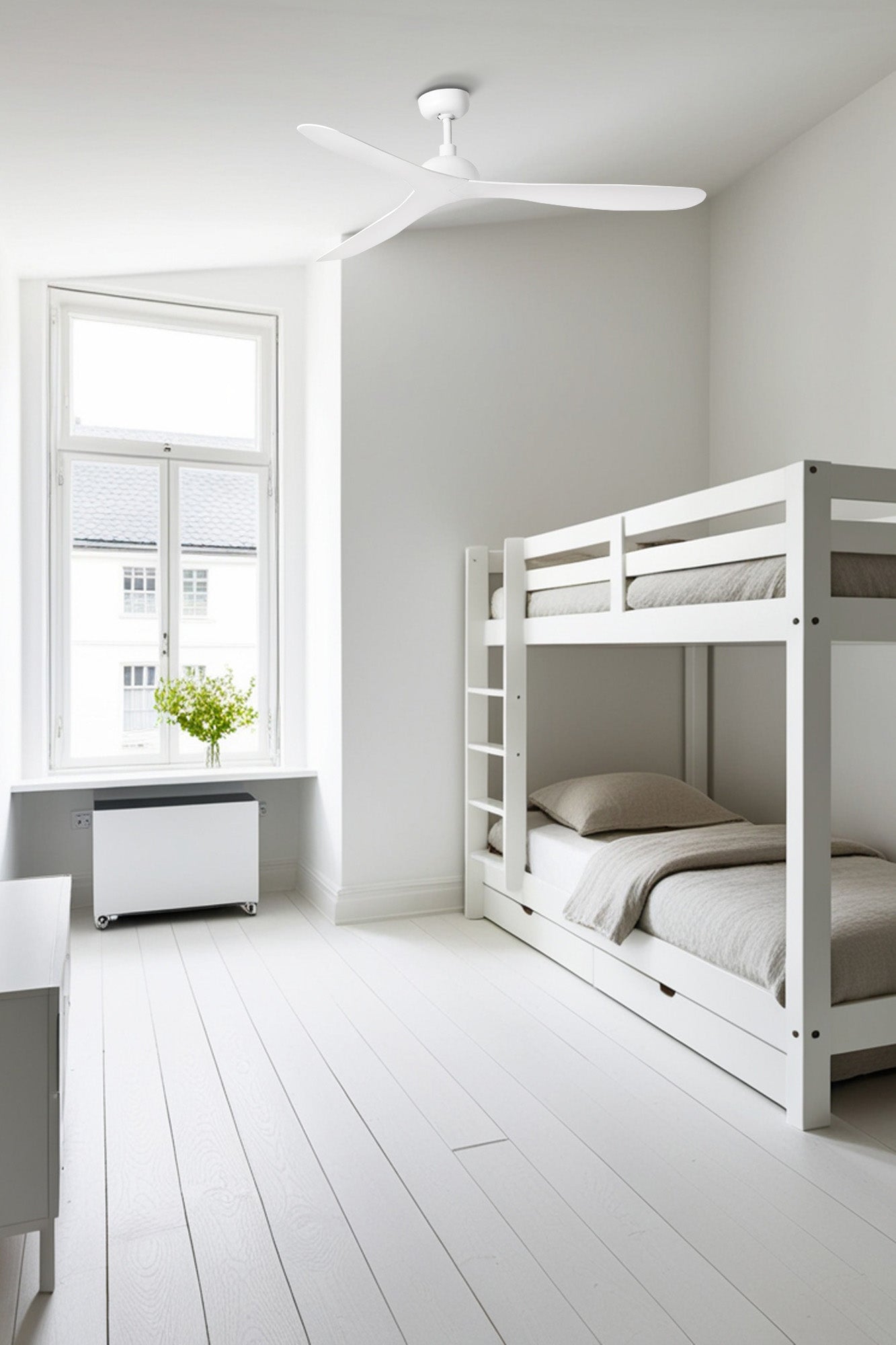 Ventilador Gotland fabricado en Acero color Blanco Mate