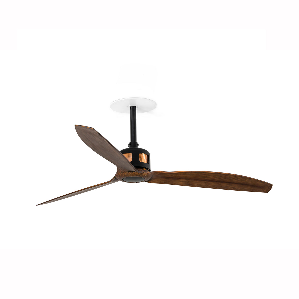 Ventilador de Techo Empotrado Copper M Nogal y Negro Mate FARO - 0-10V | FARO