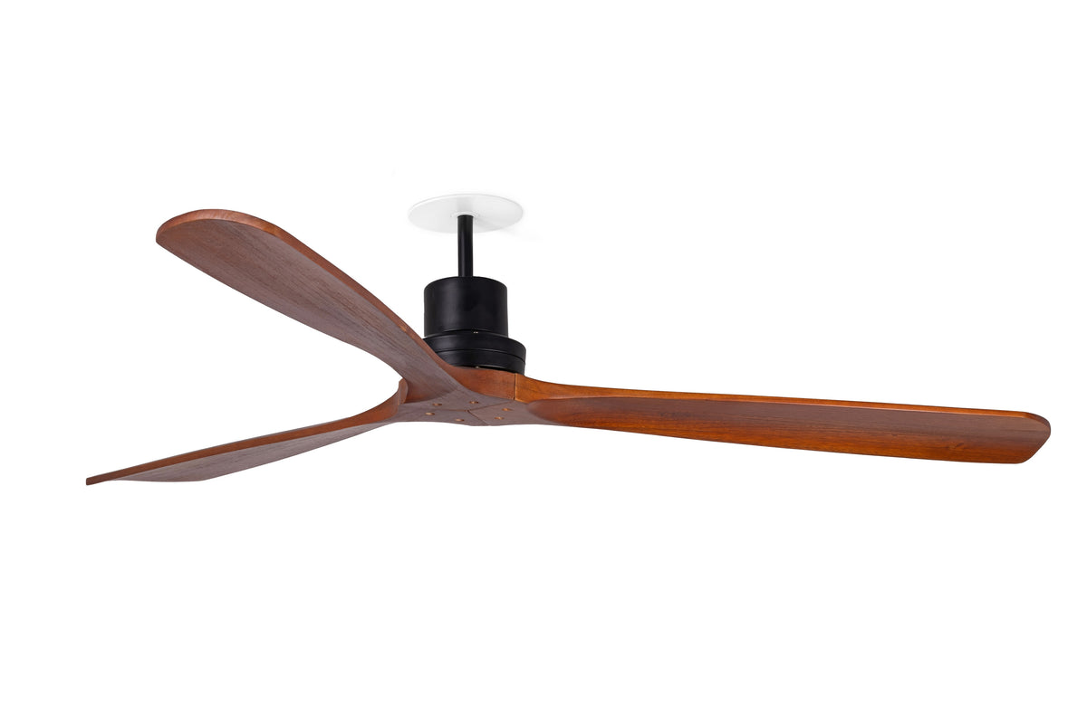 Ventilador de Techo Empotrado Lantau L 132 cm FARO - Negro/Nogal, Sin luz, Mando a distancia | FARO