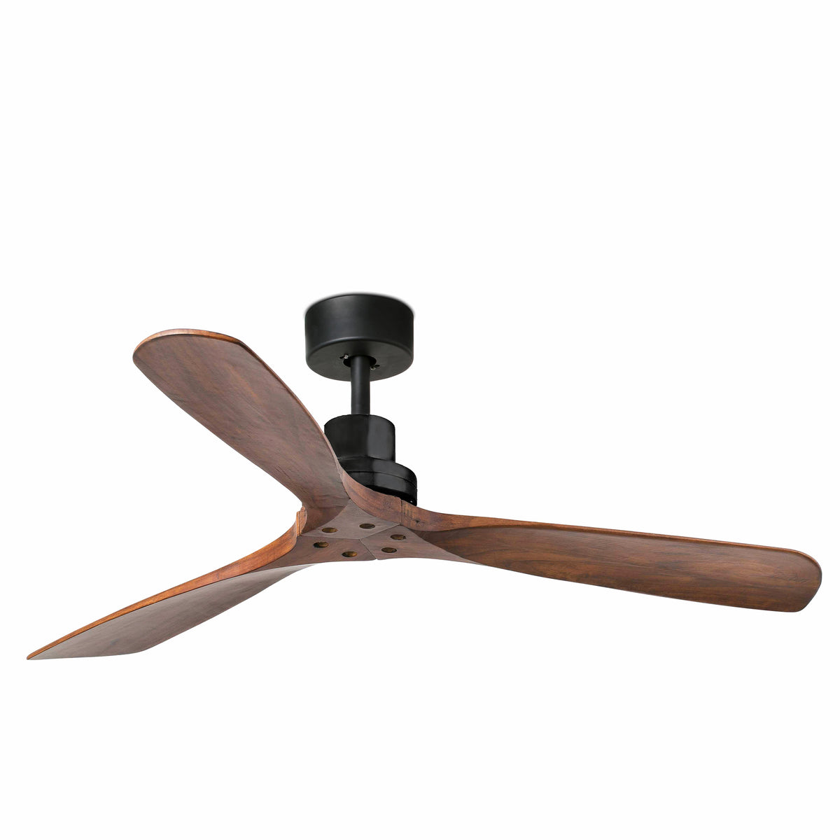 Ventilador de Techo Lantau L 132 cm FARO - Negro mate/Nogal, Sin luz, Mando a distancia | FARO