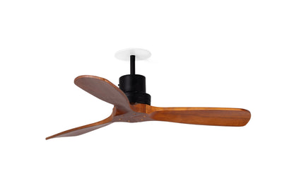 Ventilador de Techo Empotrado Mini Lantau S FARO - Negro/Nogal, Mando a distancia | FARO