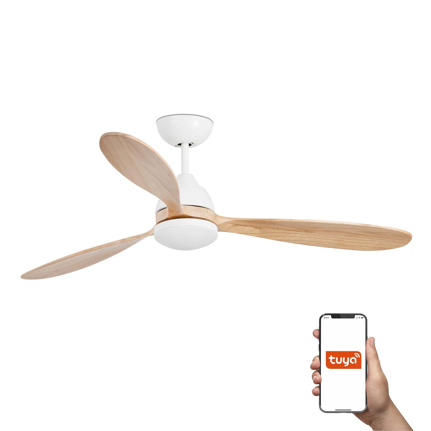 POROS L LED Ventilador de Techo Blanco con WiFi TUYA FARO 33524WT