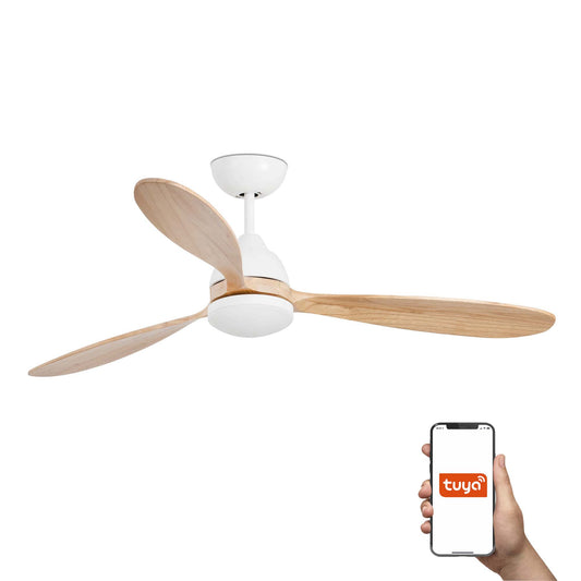 POROS L LED Ventilador de Techo Blanco con WiFi TUYA FARO 33524WT