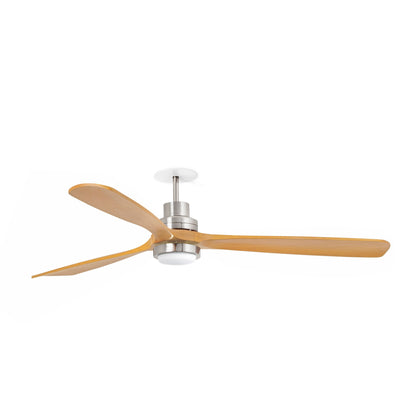 Ventilador de Techo Empotrado Lantau L 132 cm FARO - Níquel mate/Pino, LED 3000K, 0-10V | FARO