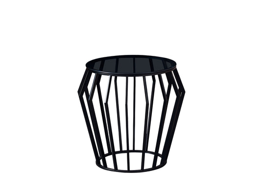 Velador Ciros Negro Mate con Tapa de Cristal Smoke 60 cm Schuller - vista principal | Schuller