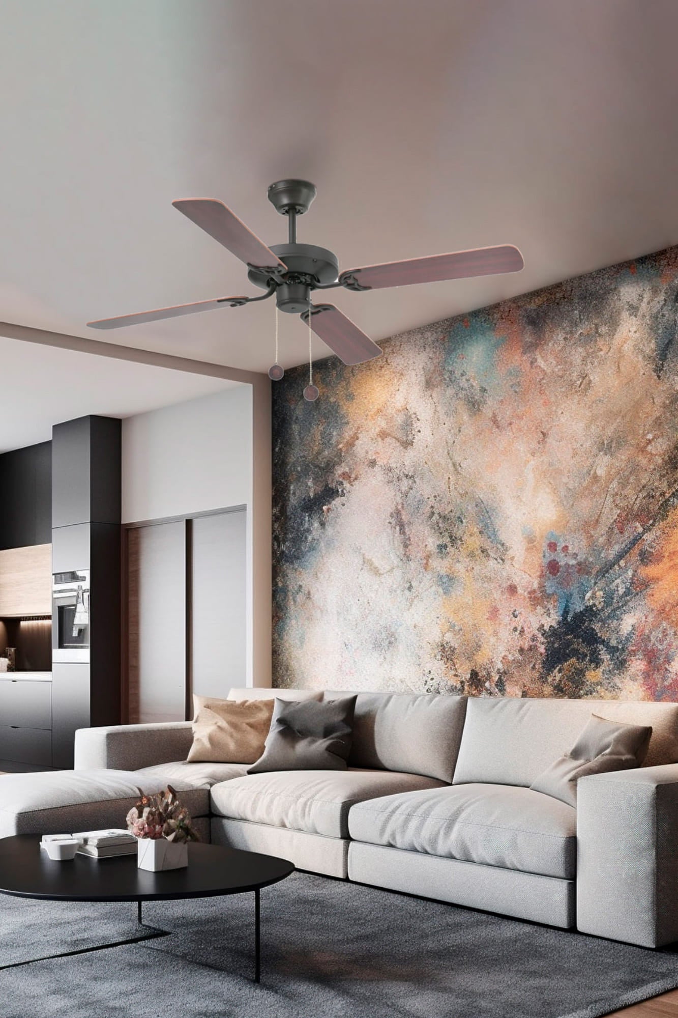 Ventilador Yakarta M fabricado en Acero color Marrón