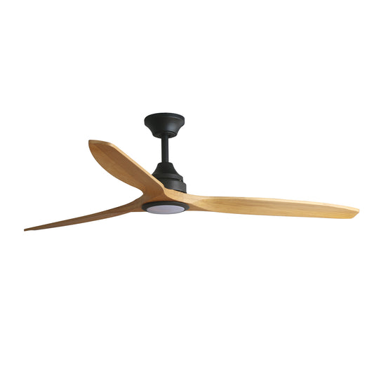 Ventilador de techo con luz LED FARO ALO L negro y madera WIZ CCT 33719DCWW