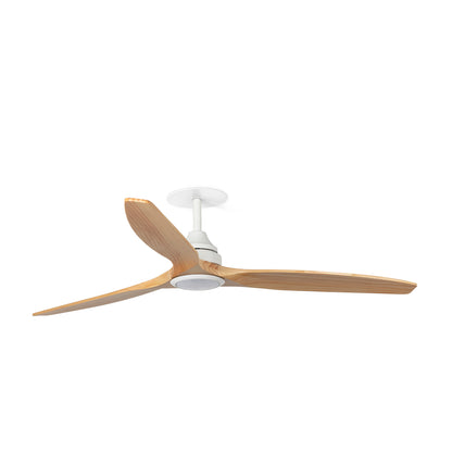 Ventilador de Techo Empotrado Alo L con Motor DC y Mando FARO - Blanco/Pino, LED 20W CCT, Mando a distancia | FARO