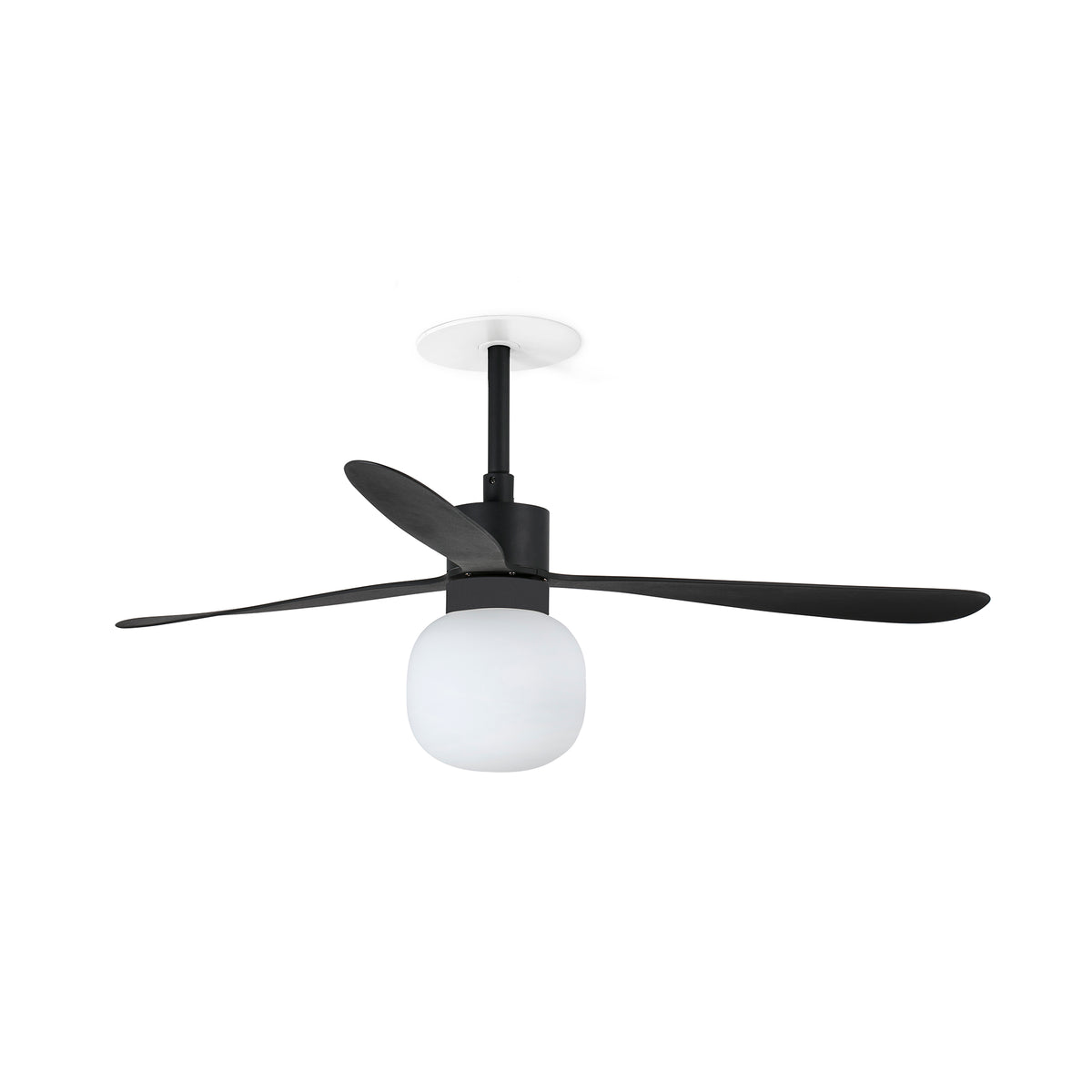 Ventilador de Techo Empotrado Amelia L Motor DC Faro - Negro, BALL 2700K, 0-10V | FARO