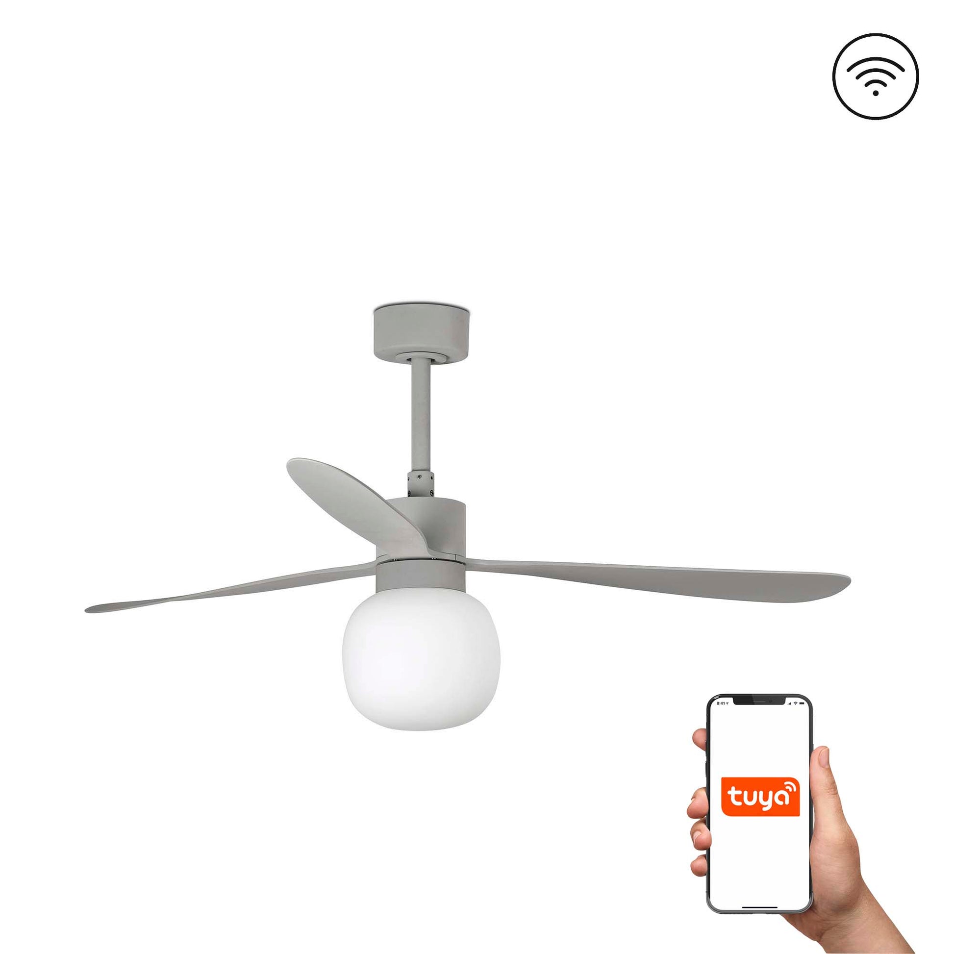 Ventilador de Techo LED Inteligente AMELIA Gris Faro 33762WT-27