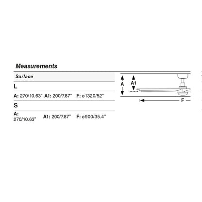 Ventilador de techo con luz LED regulable y control Smart Tuya