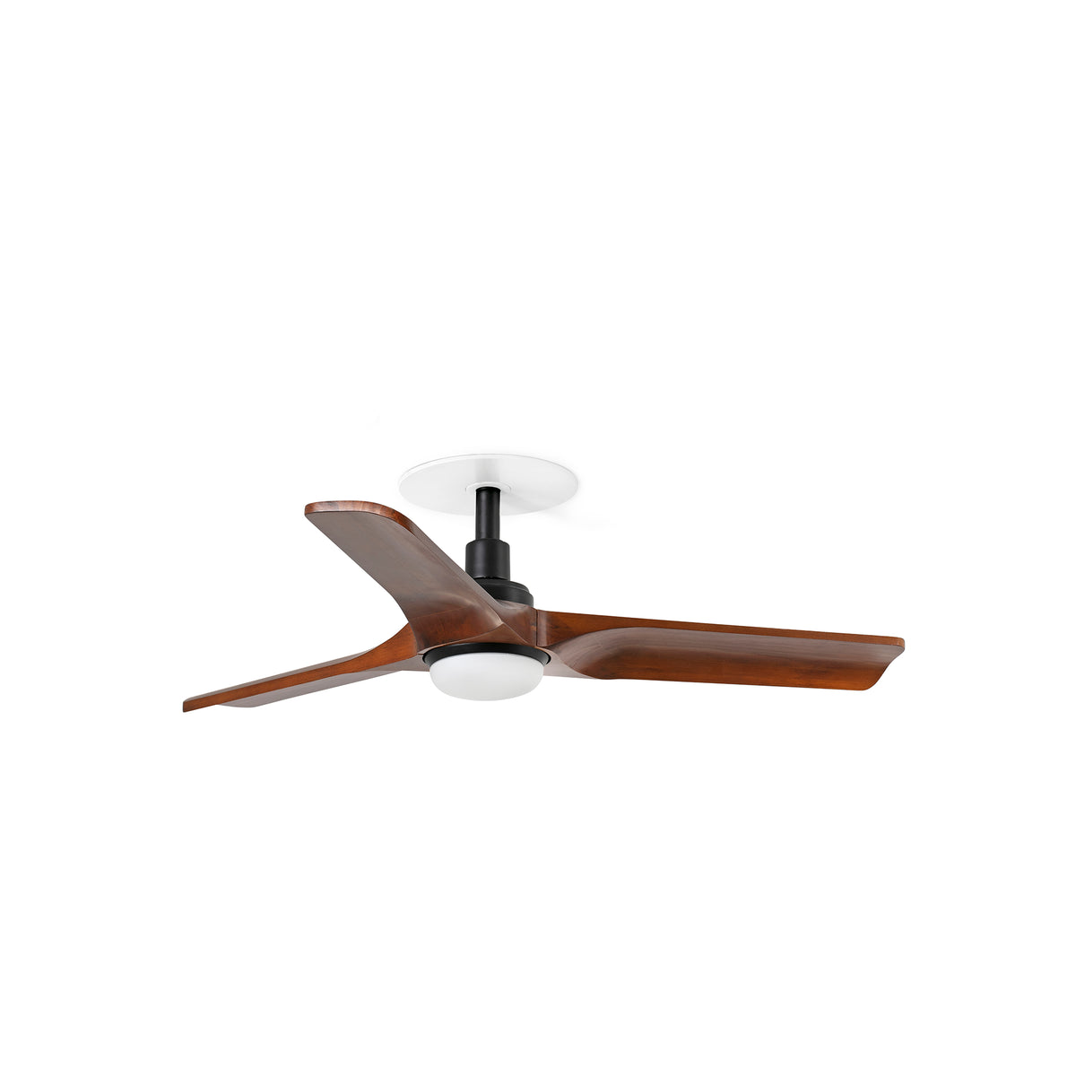 Ventilador de Techo Empotrado Heywood S 90 cm FARO - Negro/Nogal, LED 10W CCT, Mando a distancia | FARO