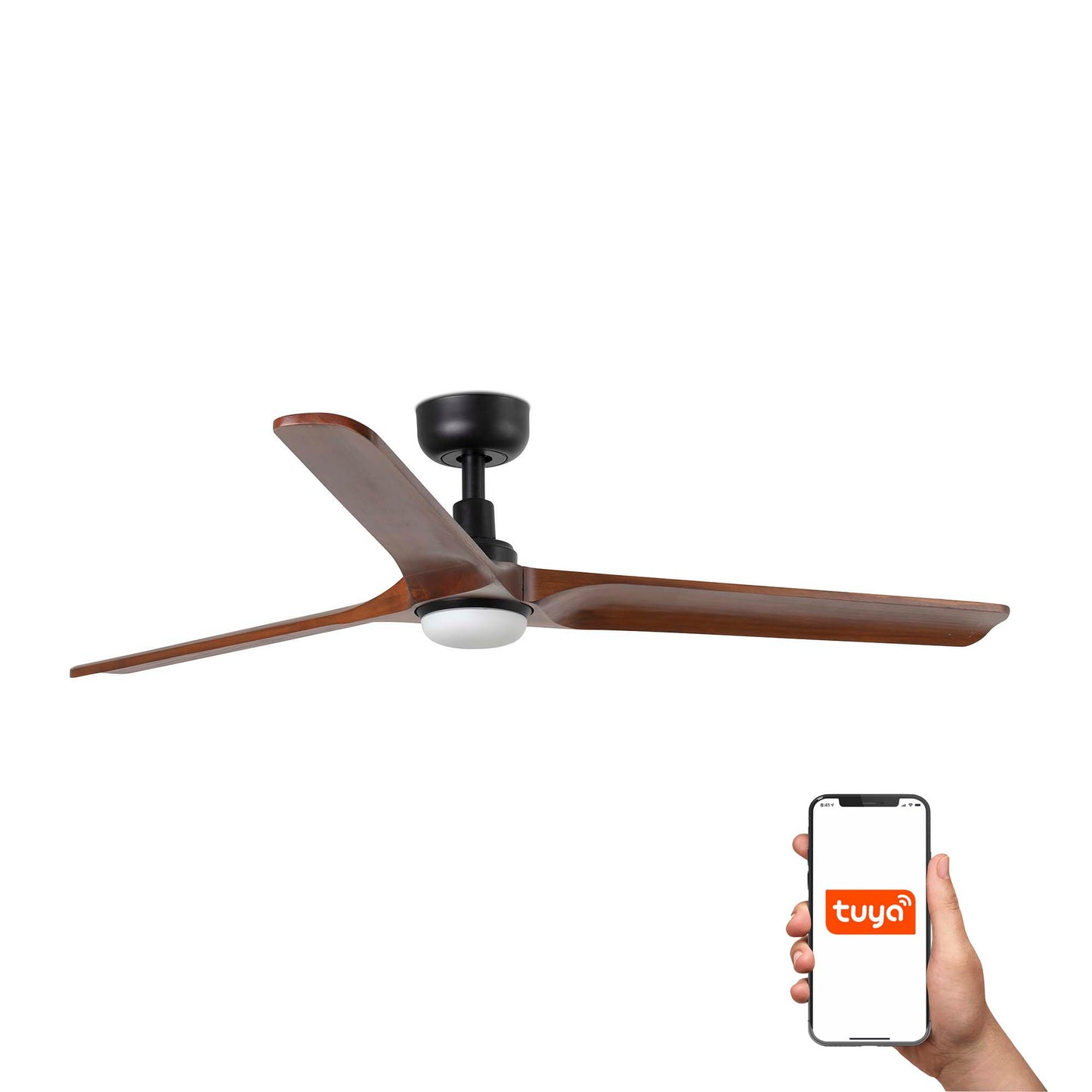 Ventilador de Techo Inteligente HEYWOOD L LED Nogal FARO LAB 33809WT-1TW