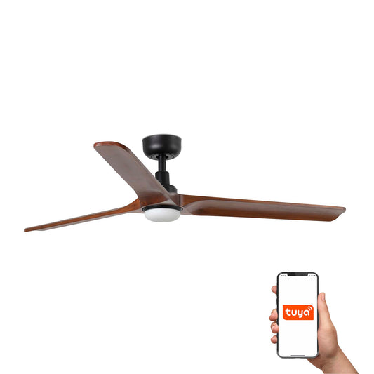 Ventilador de Techo Inteligente HEYWOOD L LED Nogal FARO LAB 33809WT-1TW