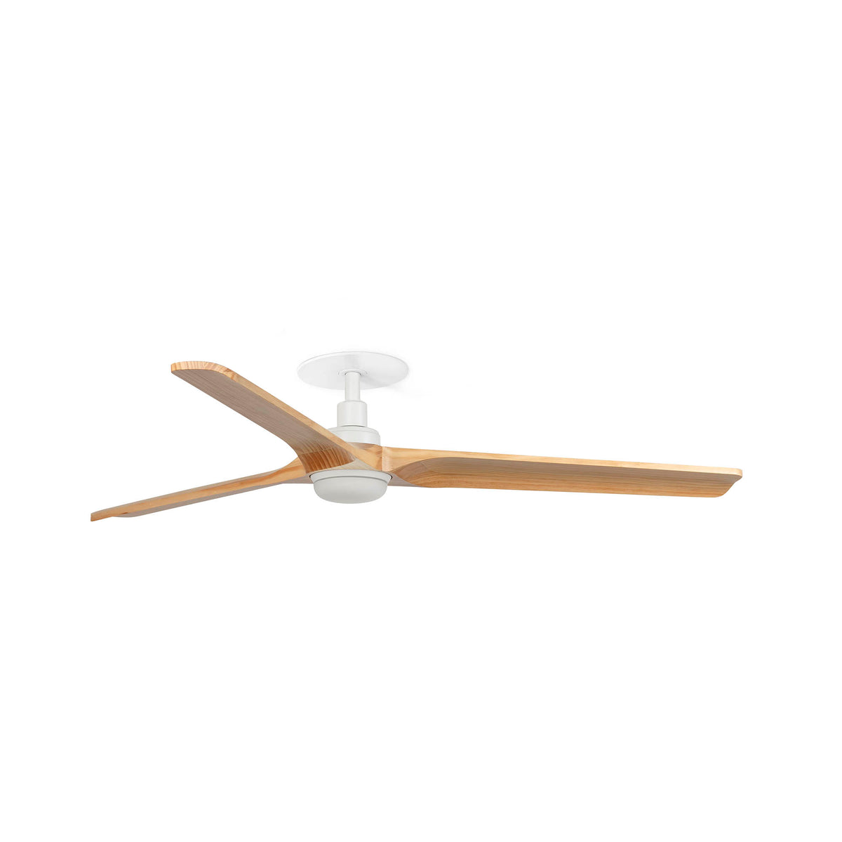 Ventilador de Techo Empotrado Heywood L 132 cm FARO - Blanco/Pino, LED 10W CCT, Mando a distancia | FARO