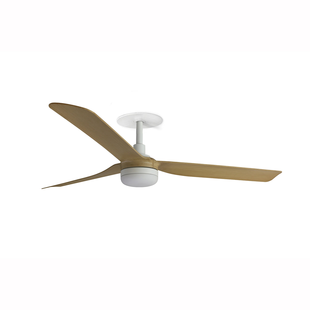 Ventilador de Techo Empotrado Punt M Motor DC FARO - Blanco/Arce, LED 18W CCT, Mando a distancia | FARO