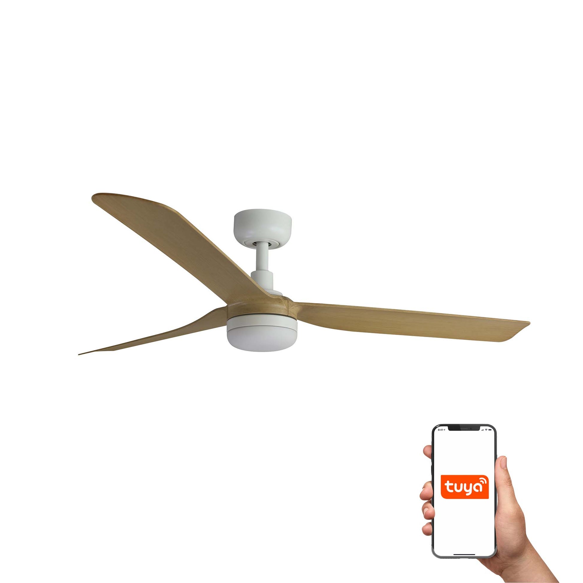 PUNT M Ventilador de Techo Inteligente Blanco y Arce FARO 33816WT-20