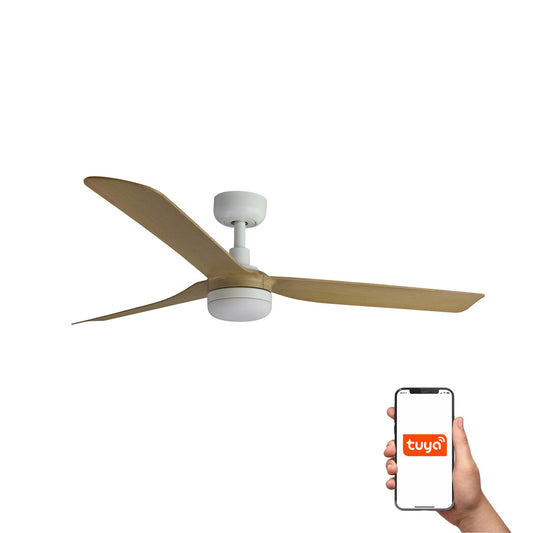 PUNT M Ventilador de Techo Inteligente Blanco y Arce FARO 33816WT-20