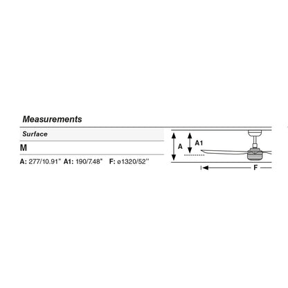Ventilador de techo con luz LED SMD, temperatura de color ajustable