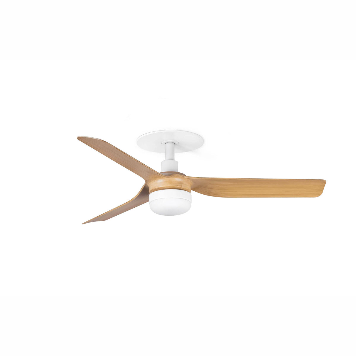 Ventilador de Techo Empotrado Mini Punt S 90 cm FARO - Blanco/Arce, LED 10W CCT, Mando a distancia | FARO
