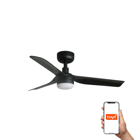 MINI PUNT Ventilador de Techo Inteligente Negro y Nogal FARO 33822WT-1TW