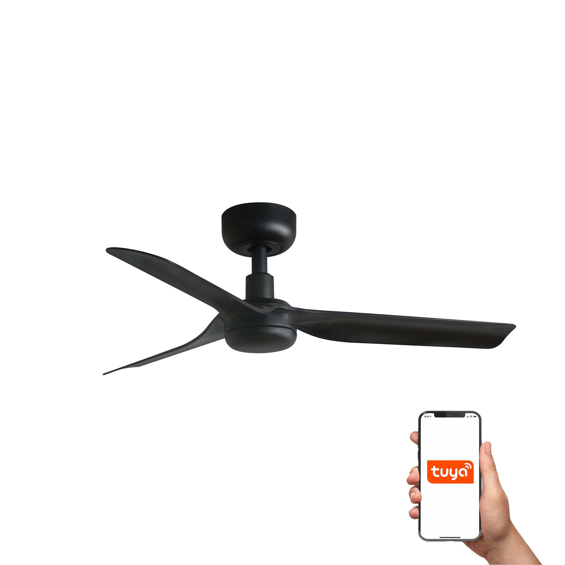 Ventilador de Techo Inteligente Negro y Nogal FARO Mini Punt 33822WT