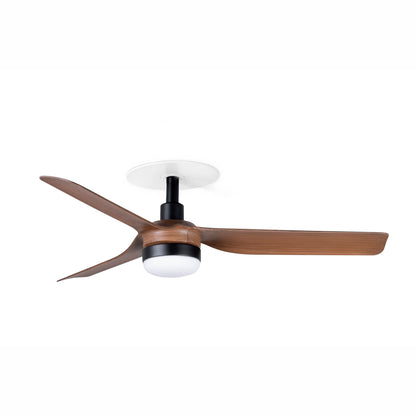 Ventilador de Techo Empotrado Mini Punt S 90 cm FARO - Negro/Nogal, LED 10W CCT, 0-10V | FARO