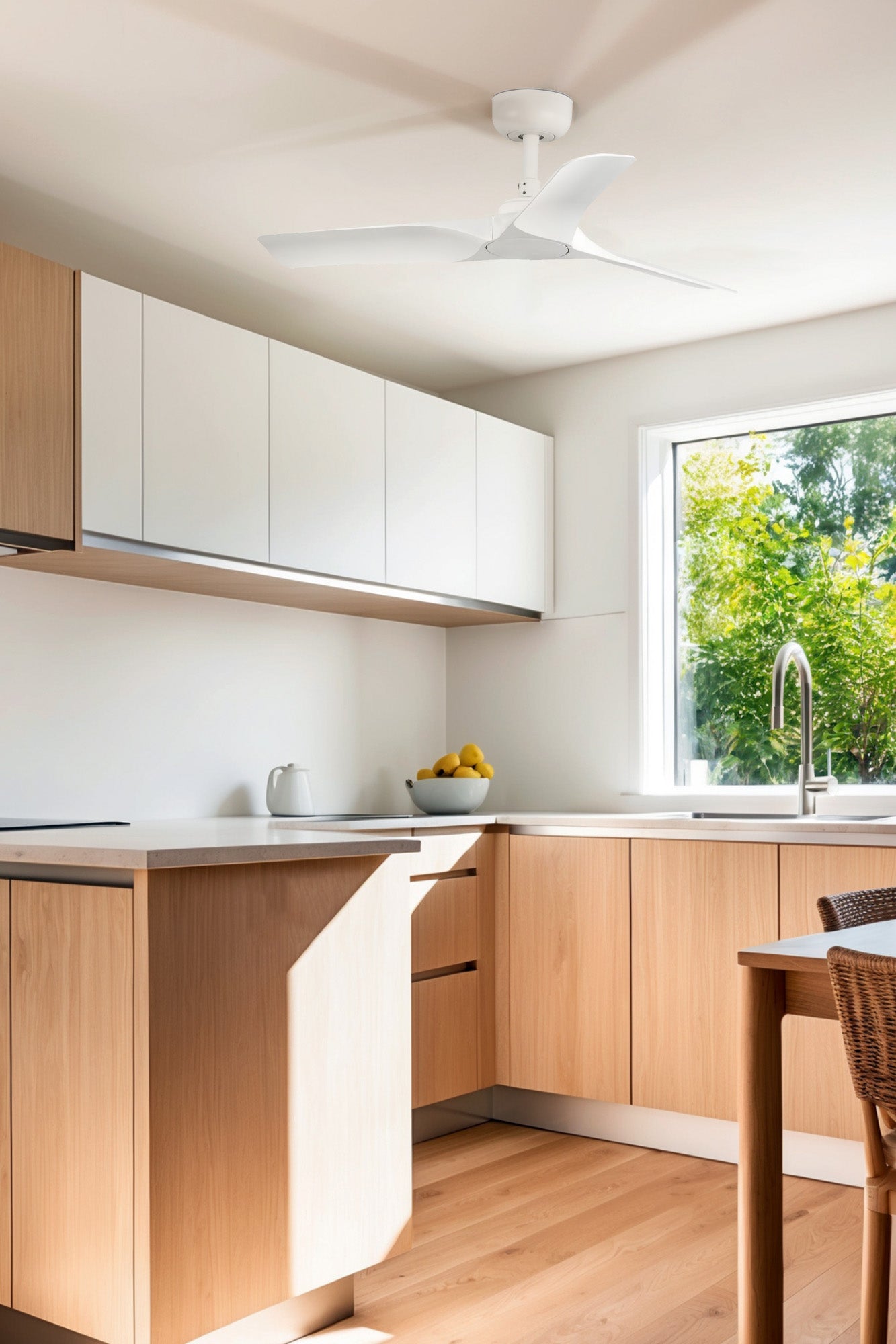 Ventilador HEY S fabricado en Acero color Blanco Mate