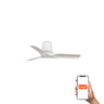 HEY TUB Ventilador de Techo Blanco y Madera Clara DC FARO LAB 33826WT