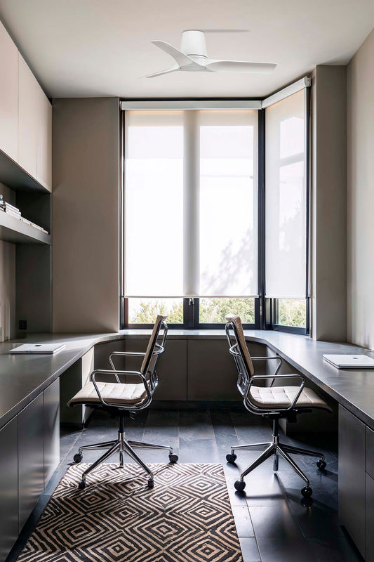 Ventilador de techo HEY TUB fabricado en acero color blanco mate