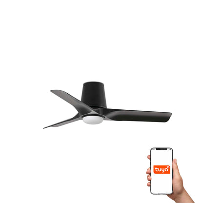 HEY TUB Ventilador de Techo Silencioso Negro y Madera FARO LAB 33827WT-1TW